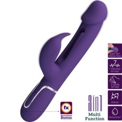 Pretty Love - Kampas Vibrador Rabbit 3 En 1 Multifunción Con Lengua Violeta | Piumer Erotic