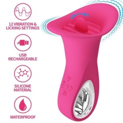 Pretty Love - Clyde Vibrador Oral Lengua Vibradora 12 Vibraciones Rosa | Piumer Erotic
