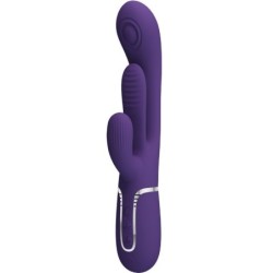 Shania Triple Vibrador Rabbit Multifunción Morado de Pretty Love | Piumer Erotic