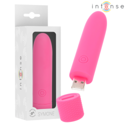 Intense - Symone Bala Vibradora Recargable Por Usb 8 Vibraciones Rosa 10 X 2.2 Cm | Piumer Erotic