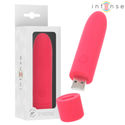 Intense - Symone Bala Vibradora Recargable Por Usb 8 Vibraciones Rojo 10 X 2.2 Cm | Piumer Erotic