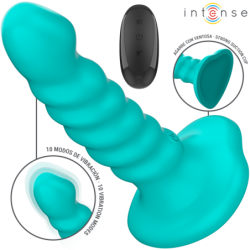 Intense - Buffy Vibrador Talla S Diseño En Espiral 10 Vibraciones Azul Control Remoto | Piumer Erotic