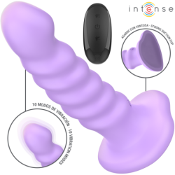 Intense - Brenda Vibrador Talla M Diseño En Espiral 10 Vibraciones Morado Control Remoto | Piumer Erotic