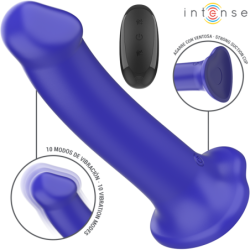Intense - Victoria Vibrador Con Ventosa 10 Vibraciones Azul Oscuro Control Remoto | Piumer Erotic