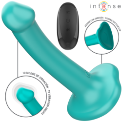 Intense - Katie Vibrador Con Ventosa 10 Vibraciones Azul Oscuro Control Remoto | Piumer Erotic