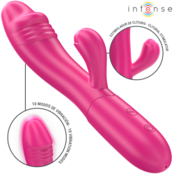 Intense - Ivy Vibrador Flexible 10 Vibraciones Con Lengua Estimuladora Rosa | Piumer Erotic