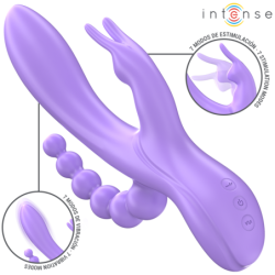 Intense - Miko Triple Vibrador Rabbit & Estimulador & Anal 7 Vibraciones Morado | Piumer Erotic