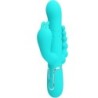 Cammy Triple Vibrador Rabbit Multifunción 4 En 1 Azul de Pretty Love | Piumer Erotic