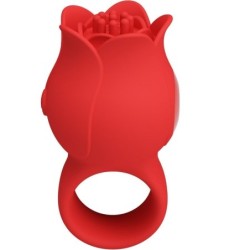 Jae Vibrador De Dedo Forma De Rosa 10 Vibraciones Rojo de Pretty Love | Piumer Erotic