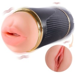 Kay Masturbador Doble Con Vibración Dual Boca Y Vagina de Shequ | Piumer Erotic