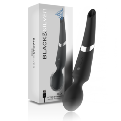 Beck Wand Y Succionador 2 En 1 Silicona de Black&Silver | Piumer Erotic