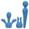 Couture Kit Vibrador Wand 10 Vibraciones Azul de Calexotics | Piumer Erotic