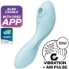 Satisfyer - Curvy Trinity 5 Estimulador Y Vibrador App Azul | Piumer Erotic