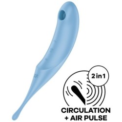 Satisfyer - Twirling Pro Estimulador Y Vibrador Azul | Piumer Erotic