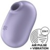 Satisfyer - Pro To Go 2 Estimulador Y Vibrador Doble Violeta | Piumer Erotic