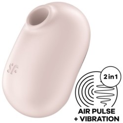 Satisfyer - Pro To Go 2 Estimulador Y Vibrador Doble Beige | Piumer Erotic