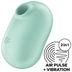 Satisfyer - Pro To Go 2 Estimulador Y Vibrador Doble Verde | Piumer Erotic