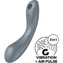 Satisfyer - Curve Trinity 1 Air Pulse Vibration Gris | Piumer Erotic