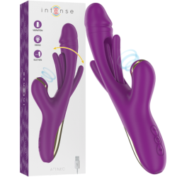 Intense - Ateneo Vibrador Multifunción Recargable 7 Vibraciónes Con Lengua Oscilante Y Succionador Morado | Piumer Erotic
