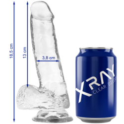 Clear Dildo Realista Transparente 18.5 Cm -O- 3.8 Cm de X Ray | Piumer Erotic