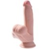 King Cock - Plus 3D Dildo Swinging Balls 15.2 Cm Natural | Piumer Erotic