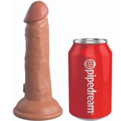 Élite Dildo Realístico Vibrador & Silicona 15.2 Cm Caramelo de King Cock | Piumer Erotic