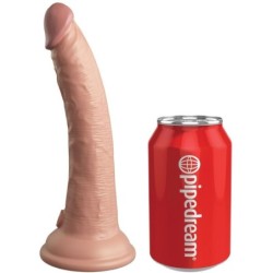 Élite Dildo Realístico Vibrador & Silicona Control Remoto 17.8 Cm de King Cock | Piumer Erotic