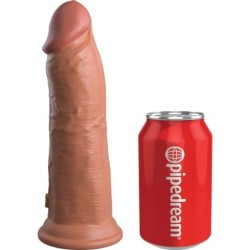 Élite Dildo Realístico Vibrador & Silicona 20.3 Cm Caramelo de King Cock | Piumer Erotic