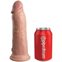 Élite Dildo Realístico Vibrador & Silicona 20.3 Cm de King Cock | Piumer Erotic