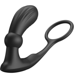 Pretty Love - Warren Anillo & Vibrador Anal Negro | Piumer Erotic