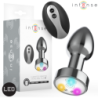 Intense - Plug Anal Talla M De Metal Vibrador Con Luces Led Multicolor Y Control Remoto | Piumer Erotic