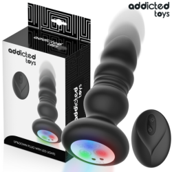 Plug Anal Vibrador Thrusting Y Luz Led Control Remoto de Addicted Toys | Piumer Erotic