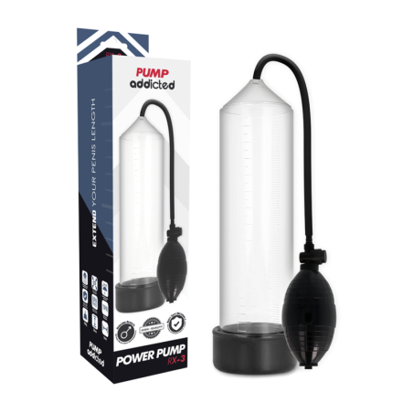 Bomba Erección Rx3 Transparente de Pump Addicted | Piumer Erotic