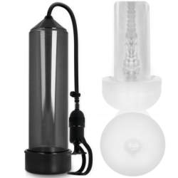 Bomba Erección Rx5 Black Con Masturbador de Pump Addicted | Piumer Erotic