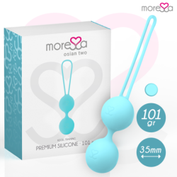 Osian Two Entrenamiento Suelo Pelvico 101Gr Premium Silicona Turquesa de Moressa | Piumer Erotic