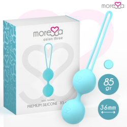 Osian Three Entrenamiento Suelo Pelvico 85 Gr Premium Silicona Turquesa de Moressa | Piumer Erotic
