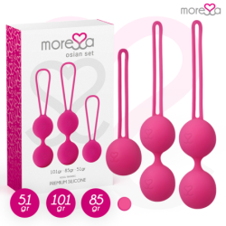 Osian Set Premium Silicona Rosa (Osian One - 51 G | Osian Two - 101 G | Osian Three 85 G) de Moressa | Piumer Erotic