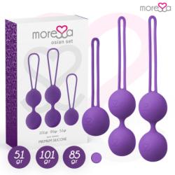 Osian Set Osian One; 51 Gr / Osian Two; 101 Gr / Osian Three 85 Gr Premium Silicona Lila de Moressa | Piumer Erotic