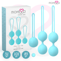 Osian Set Osian One; 51 Gr / Osian Two; 101 Gr / Osian Three 85 Gr Premium Silicona Turquesa de Moressa | Piumer Erotic