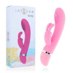 Intense - Susy Vibrador Oscilante Silicona Rabbit Rosa | Piumer Erotic