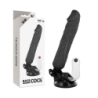 Vibrador Realístico Control Remoto Negro 20 Cm -O- 4 Cm de Basecock | Piumer Erotic