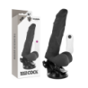 Vibrador Realístico Articulable Control Remoto Negro 21 Cm -O- 5 Cm de Basecock | Piumer Erotic