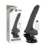 Vibrador Realístico Articulable Control Remoto Negro 18.5 Cm -O- 4 Cm de Basecock | Piumer Erotic