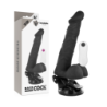 Vibrador Realístico Articulable Control Remoto Negro 20 Cm -O- 4.5 Cm de Basecock | Piumer Erotic