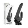 Vibrador Realístico Control Remoto Negro Con Testículos 20 Cm -O- 4 Cm de Basecock | Piumer Erotic