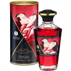 Shunga - Aceite Masaje Efecto Calor Sabor Intenso Cereza 100 Ml de Shunga Oils | Piumer