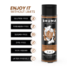 Aceite De Masaje Premium Efecto Calor Sabor Tarta Americana 3 En 1 - 100 Ml de Bruma | Piumer