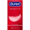 Durex - Preservativos Sensitivo 12 Unidades de Durex Condoms | Piumer