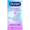 Durex - Preservativos Invisible Extra Lubricado 12 Unidades de Durex Condoms | Piumer