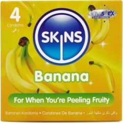 Preservativos Premium Sabor Plátano Pack 4 de Skins | Piumer